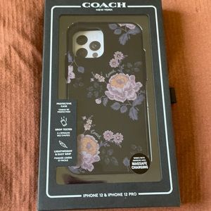 Coach IPhone 12 Pro Black/Floral Case